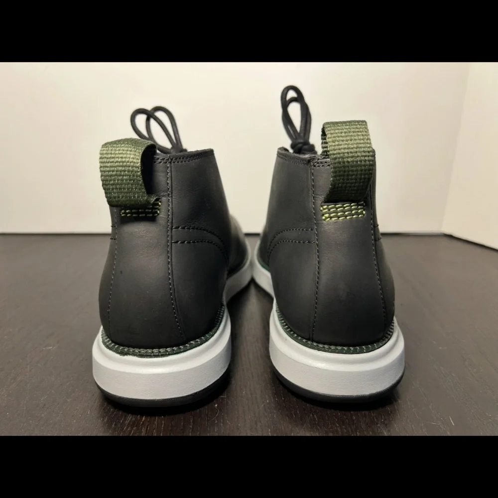 Cole Haan Grand Atlantic Chukka Water Resistant Leather Boots Black/Grey Men 8M